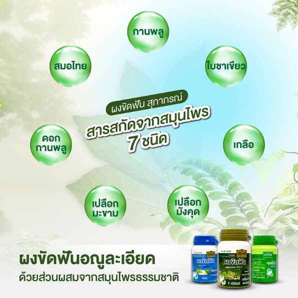 Supaporn Herb Tooth Polishing Powder 90g – Natural Dental Care & Whitening
