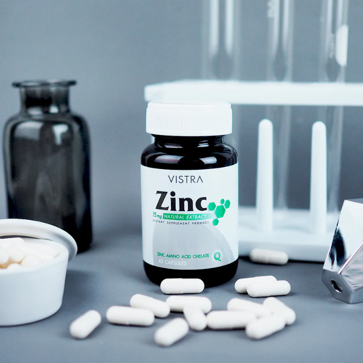 Vistra - Bundle - Skin Booster Zinc 15mg. (45 Capsules) + Acerola Cherry 1000mg Plus Citrus Bioflavavonoids (45 Tablets)