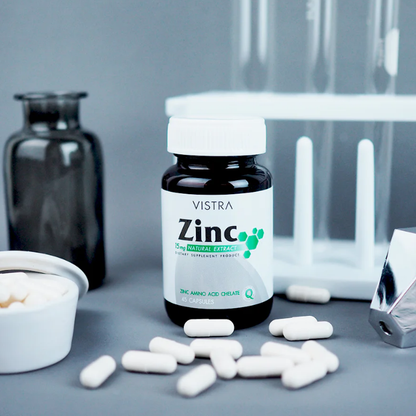 Vistra - Bundle - Skin Booster Zinc 15mg. (45 Capsules) + Acerola Cherry 1000mg Plus Citrus Bioflavavonoids (45 Tablets)