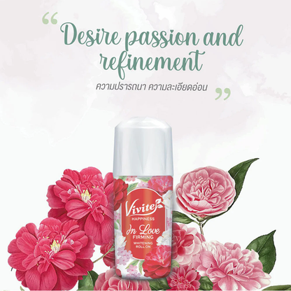 Vivite - Happiness In Love Roll-On Raffermissant et Blanchissant 40 ml (Lot de 2)