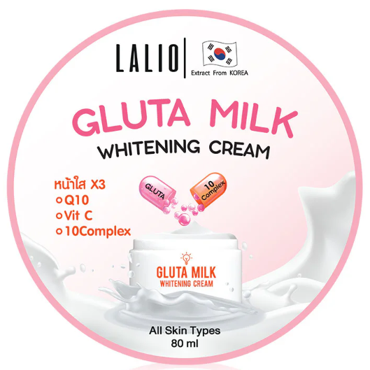 Lalio Gluta Milk Whitening Cream 80ml - Brightening & Skin Nourishment