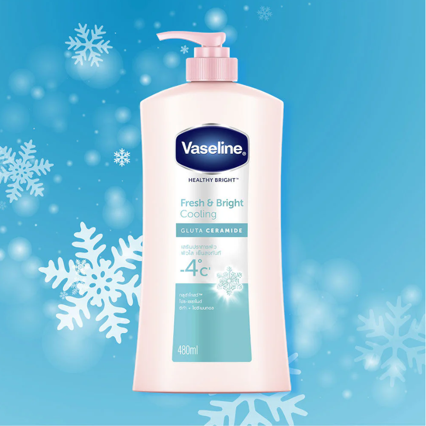 Vaseline - Healthy Bright Fresh & Bright Cooling Gluta Ceramide Lotion 480ml.