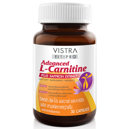 Vistra Fit-Pro Advanced L-Carnitine with Saffron Extract - 30 Capsules