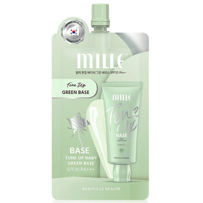 Mille - Tone Up Baby Green Base SPF30 PA++ 6g. (Pack of 3)