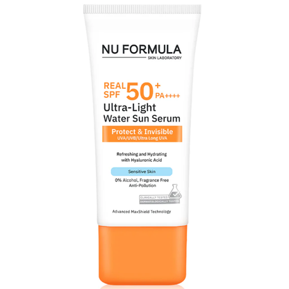 Nu Formula Ultra Light Water Sun Serum SPF50+ PA++++ 150ml - Lightweight, Hydrating Sun Protection