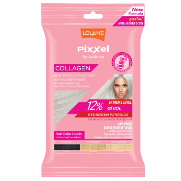 Lolane Pixxel Collagen Bleaching Powder - Extreme Level 15g (Pack of 3)