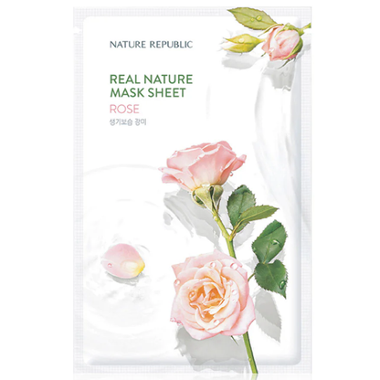 Nature Republic Rose Real Nature Mask Sheet 23ml – Pack of 3