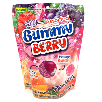 Roscela Gummy Berry Mixed Fruit Flavour 39g (Pack of 3)