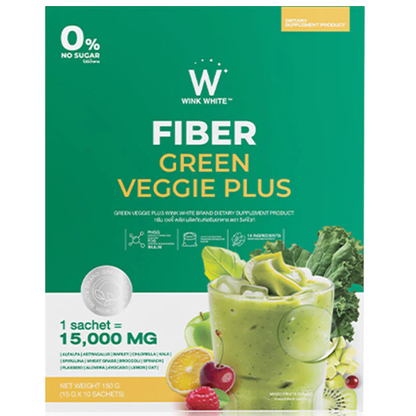 WinkWhite Fiber Green Veggie Plus 15g - 10 Sachets