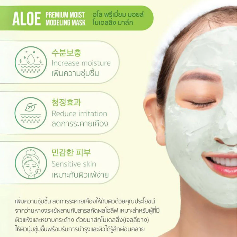 WONBE Aloe Premium Moisturizing Modeling Mask – 24g (Pack of 3)