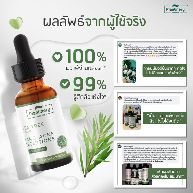Plantnery Tea Tree Intense Serum - 30ml for Clear, Healthy Skin