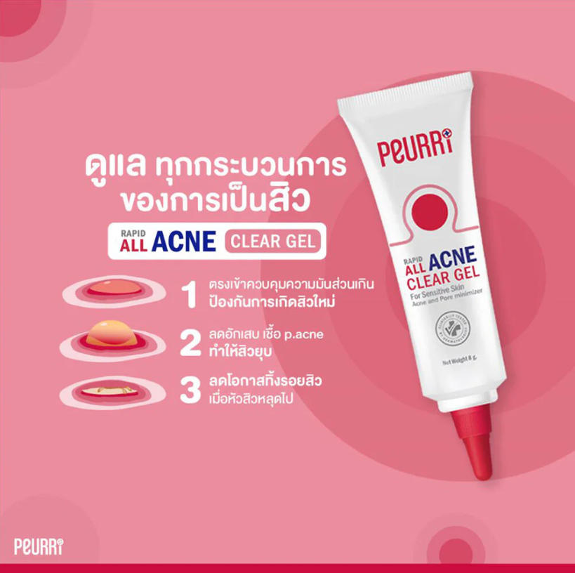 Peurri Rapid All Acne Clear Gel 8g - Fast Acne Relief