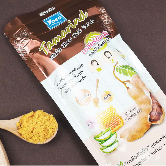 Yoko Tamarind Gluta Glow Salt Scrub - 300g for Radiant Skin