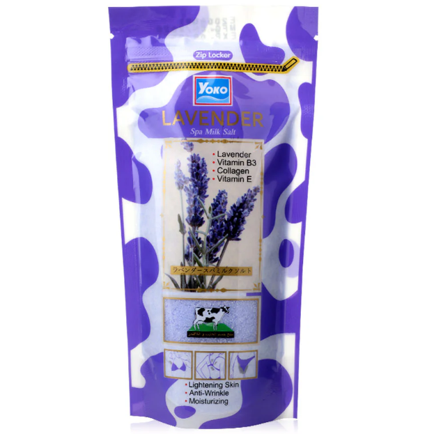 Yoko Lavender Spa Milk Salt 300g - Relaxing Skin Exfoliant