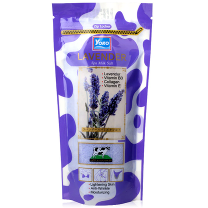 Yoko Lavender Spa Milk Salt 300g - Relaxing Skin Exfoliant
