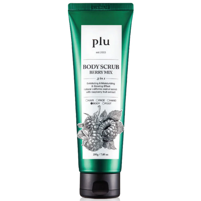 Plu Berry Mix Body Scrub - 200g for Smooth, Radiant Skin