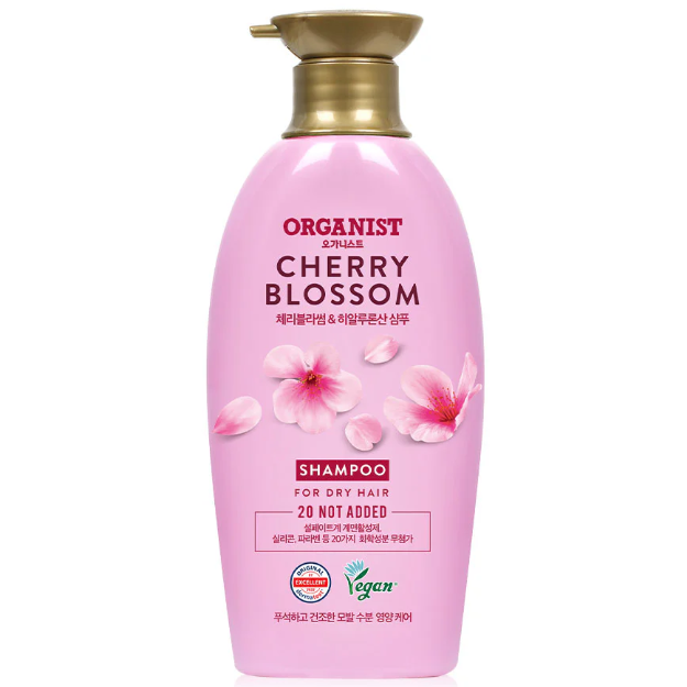 Organist Cherry Blossom Hydrating Shampoo 500ml – Nourishing, Eco-Friendly Hair Care