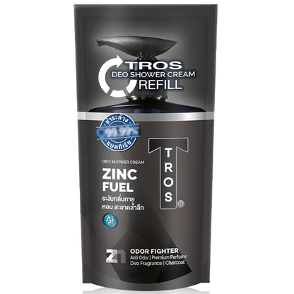 TROS Zinc Fuel Deo Shower Cream 400ml – Refreshing & Gentle Cleanser