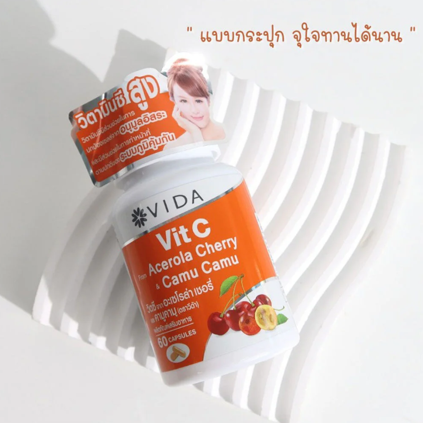 Vida - Bundle - GlutaMax 30 Capsules (2 Sachets) + Collagen Q10 52 Tablets (2 Sachets) + Vit C From Acerola Cherry And Camu Camu 60 Capsules (2 Bottles)