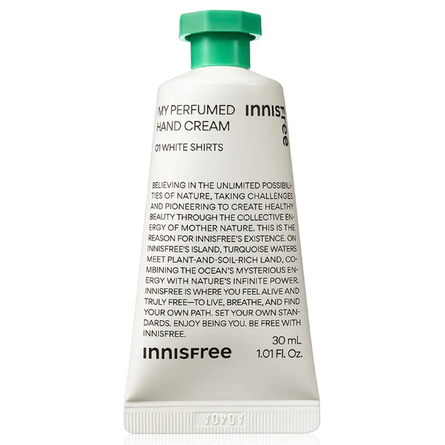 Innisfree My Perfumed Hand Cream White Shirts 30ml - Refreshing & Nourishing
