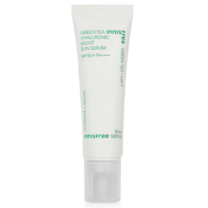 Innisfree Green Tea Hyaluronic Moist Sun Serum 50ml - Broad Spectrum SPF50 PA++++