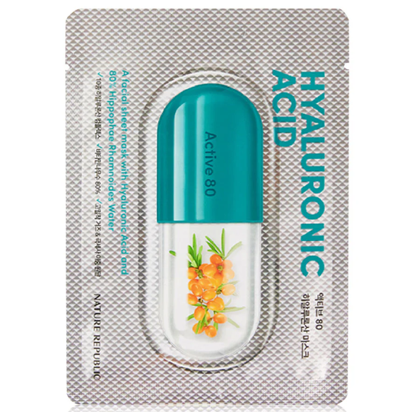 Nature Republic Active 80 Hyaluronic Acid Mask - 29ml (Pack of 3)
