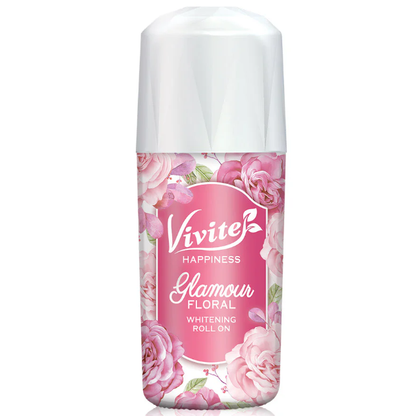 Vivite Happiness Glamour Floral Whitening Roll-On (Pink) 40ml – Pack of 2