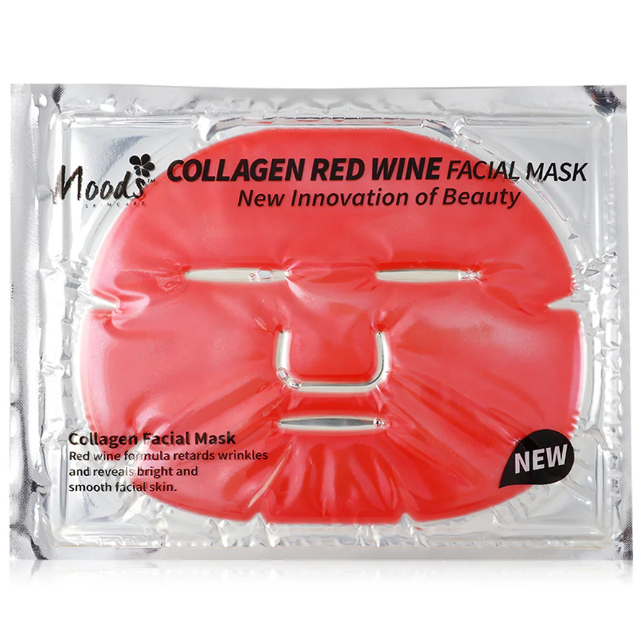 Moods Skin Care - Care Collagen Red Wine Facial Mask 60g. (Pack of 3)