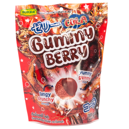 Roscela Gummy Berry Cola - 39g Pack of 3 | Chewy Cola & Berry Snack