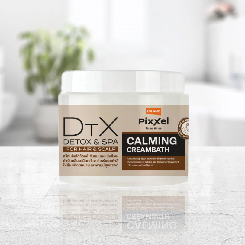 Lolane Pixxel Detox & Spa Calming Cream Bath 475g – Deep Cleansing & Hair Repair