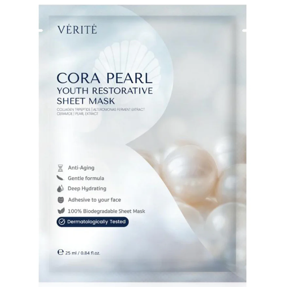 Verite Cora Pearl Youth Restorative Sheet Mask - 25ml (Set of 3)