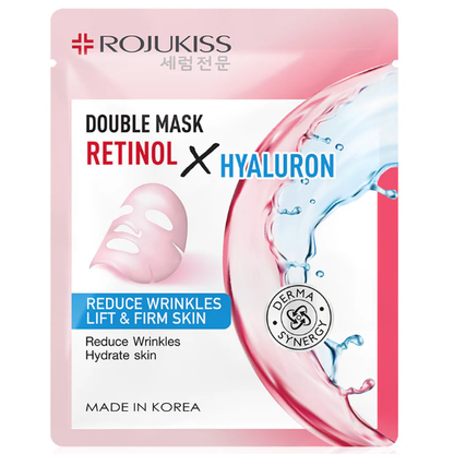 Rojukiss Double Mask Retinol & Hyaluronic Acid 25ml - Pack of 6
