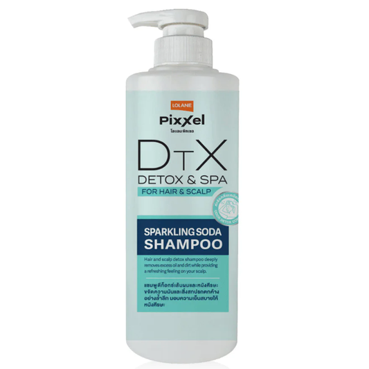 Lolane Pixxel Detox & Spa Sparkling Soda Shampoo 550ml - Refresh & Purify Your Hair