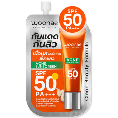 Woonae Acne Sunscreen SPF50 PA+++ 8g – Pack of 3