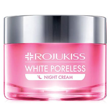 Rojukiss White Poreless Night Cream - 45ml for Bright, Clear Skin