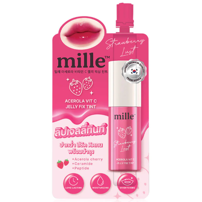 Mille - Gelée fixatrice d'acérola et de vitamine C, Strawberry Lust 3 g.