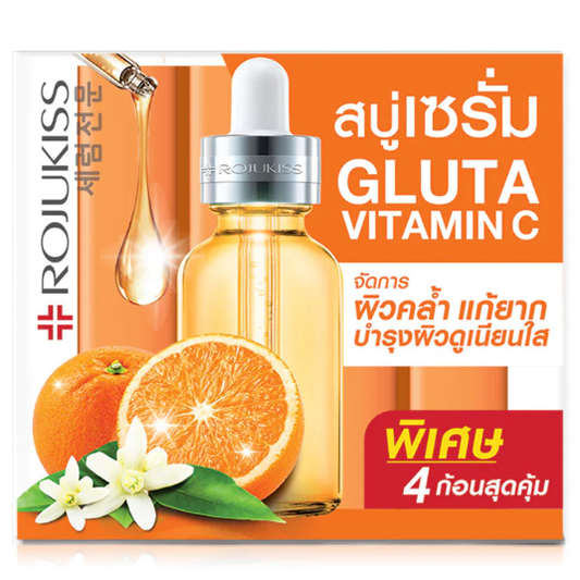 Rojukiss Gluta-Vit C Poreless Serum Soap - 30g (Pack of 4)