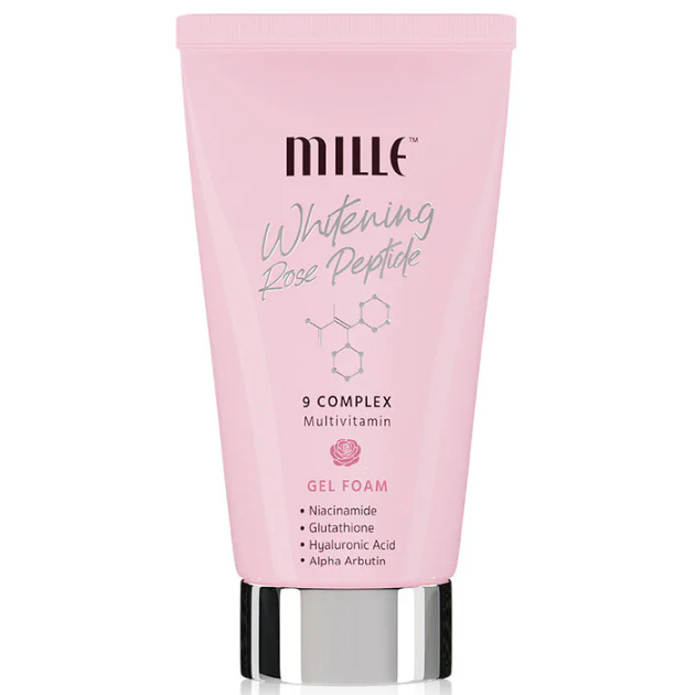 Mille - Whitening Rose Peptide 9 Complex Gel Foam 100g.
