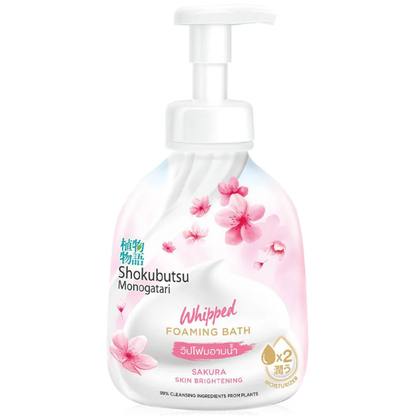 Shokubutsu Monogatari Sakura Extract Whipped Foaming Bath 450ml