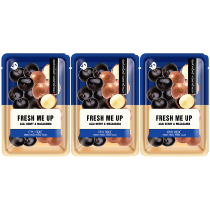 MYU-NIQUE Fresh Farm Acai Berry & Macadamia Face Mask - 25g (Pack of 3)