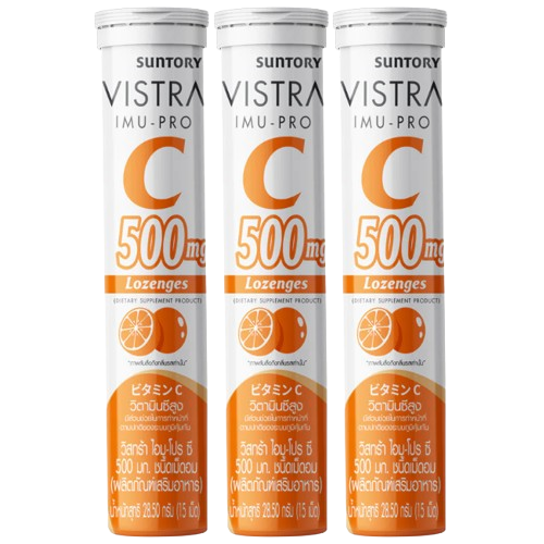 Vistra Imu-Pro Vitamin C Lozenges 500mg – Pack of 3 (15 Tablets Each)