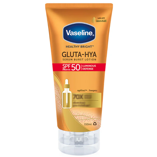 Vaseline - Healthy Bright Gluta-Hya Serum Burst Sunscreen SPF50 PA+++ 150ml.