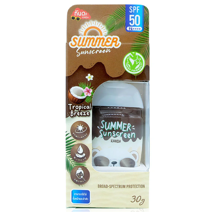 Kanda Summer Sunscreen SPF50+ PA++++ Tropical Breeze 30g - Brighten Your Sun Protection