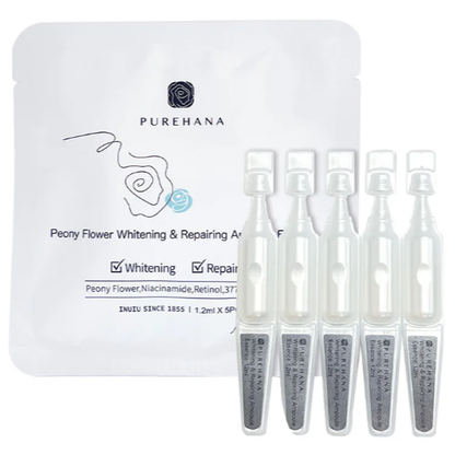 Purehana Peony Flower Whitening Repair Ampoule Essence (5 x 1.2ml)