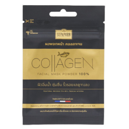 Supaporn Collagen Facial Mask Powder 5g – Pack of 6 for Healthy, Radiant Skin