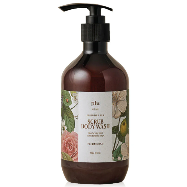 Plu Perfumed Spa Body Wash with Fleur Scent 500g – Exfoliating and Nourishing