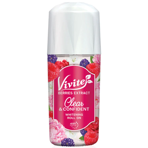 Vivite Clear & Confident White Deo Roll-On - 45ml (Pack of 2)