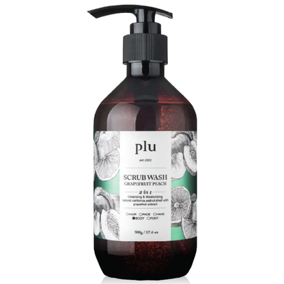 Plu Grapefruit & Peach Gentle Scrub Wash 500g