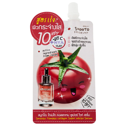 Smooto Tomato Collagen Super White Serum 8g – Pack of 6 for Radiant, Fairer Skin