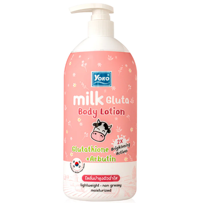 Yoko Milk Gluta Body Lotion 400ml - Nourishing & Brightening